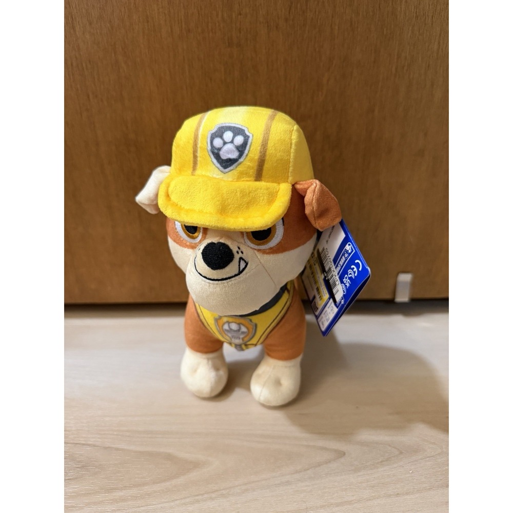 New Paw Patrol Pup Pals Rubble 7" Plush Stuffed Animal Toy Nickelodeon